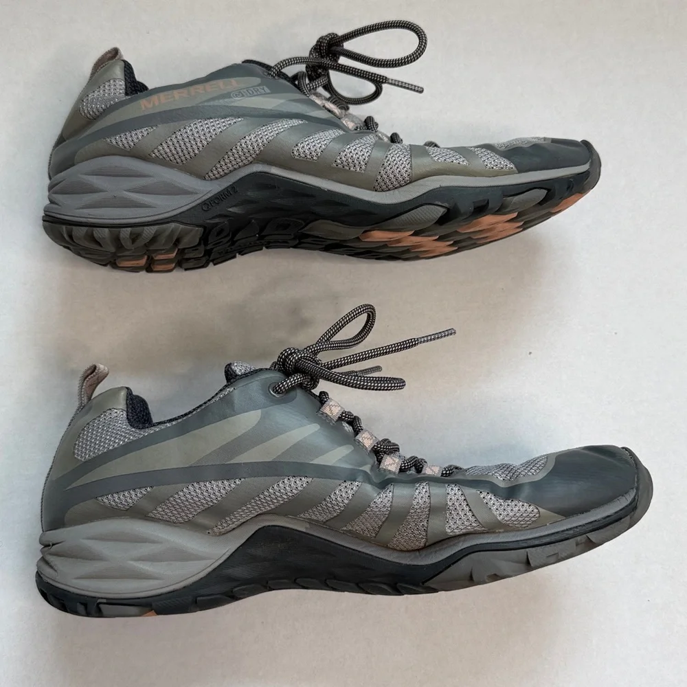 Merrell Siren Edge Q2 Hiking Shoe Frost Gray and Pink Size 10 - Picture 7 of 12